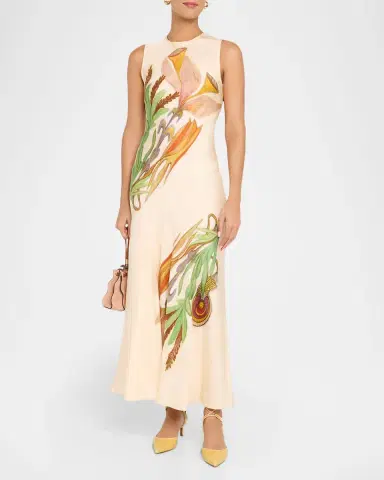 Ulla Johnson Gaea Printed Silk Midi Dress | Thumbnail 6 Ulla Johnson Gaea Printed Silk Midi Dress | Thumbnail 6