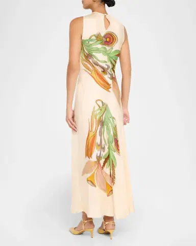 Ulla Johnson Gaea Printed Silk Midi Dress | Thumbnail 7 Ulla Johnson Gaea Printed Silk Midi Dress | Thumbnail 7