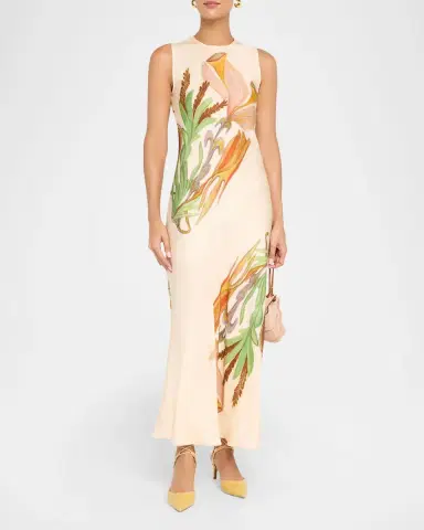 Ulla Johnson Gaea Printed Silk Midi Dress | Thumbnail 8 Ulla Johnson Gaea Printed Silk Midi Dress | Thumbnail 8