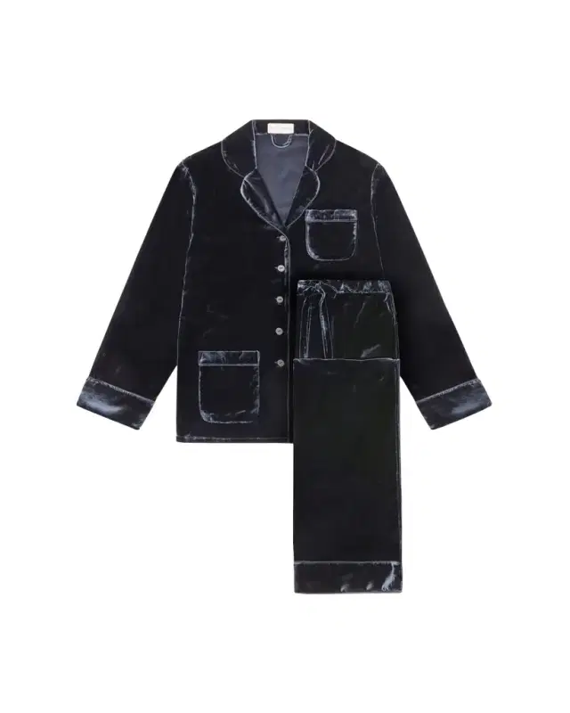 Coco Silk-Viscose Velvet Pajama Set