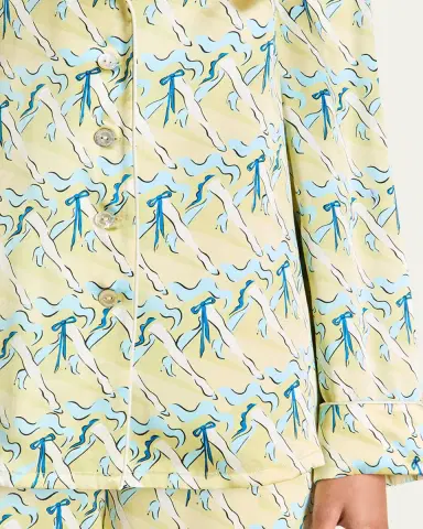 Olivia von Halle Lila Loulou Printed Silk Satin Pajama Set | Thumbnail 4 Olivia von Halle Lila Loulou Printed Silk Satin Pajama Set | Thumbnail 4