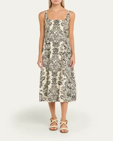 Ulla Johnson Natali Floral Midi Tank Dress | Thumbnail 2 Ulla Johnson Natali Floral Midi Tank Dress | Thumbnail 2