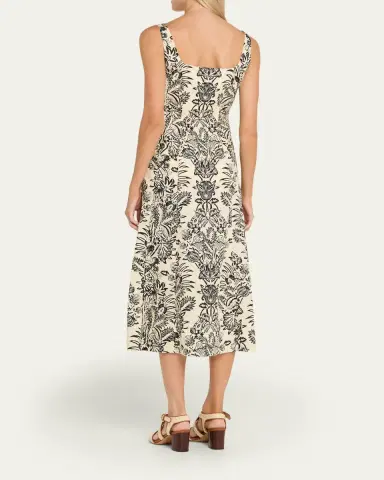 Ulla Johnson Natali Floral Midi Tank Dress | Thumbnail 3 Ulla Johnson Natali Floral Midi Tank Dress | Thumbnail 3