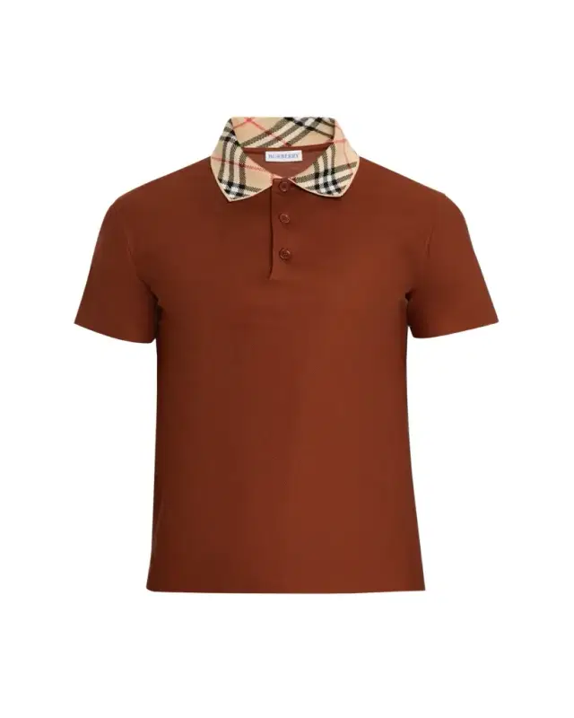 Men's Check-Collar lim Fit Cotton Polo hirt