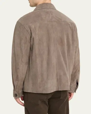 Frame Men's Taupe Suede Chore Coat | Thumbnail 3 Frame Men's Taupe Suede Chore Coat | Thumbnail 3
