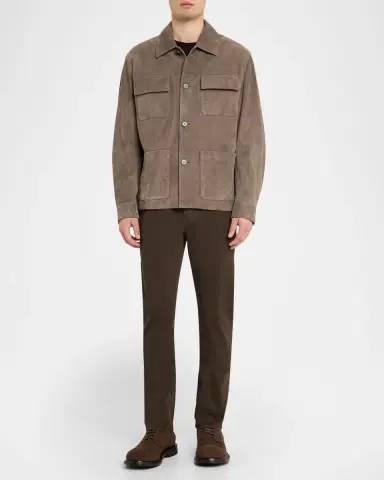 Frame Men's Taupe Suede Chore Coat | Thumbnail 6 Frame Men's Taupe Suede Chore Coat | Thumbnail 6