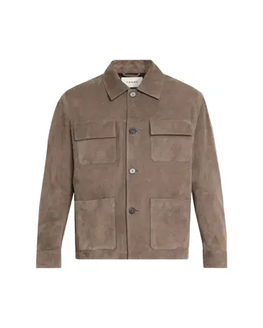Frame Men's Taupe Suede Chore Coat | Thumbnail 1 Frame Men's Taupe Suede Chore Coat | Thumbnail 1