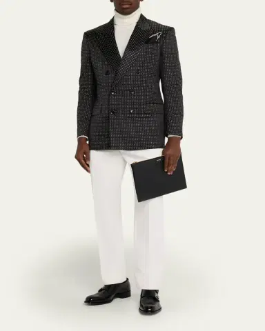 Tom Ford Men's Leather Flat Pouch with Strap | Thumbnail 5 Tom Ford Men's Leather Flat Pouch with Strap | Thumbnail 5