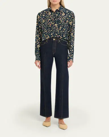 Ulla Johnson Soren Silk Crepe de Chine Shirt | Thumbnail 2