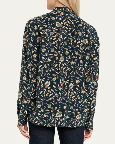 Ulla Johnson Soren Silk Crepe de Chine Shirt | Thumbnail 3
