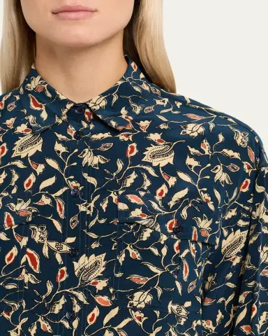 Ulla Johnson Soren Silk Crepe de Chine Shirt | Thumbnail 5