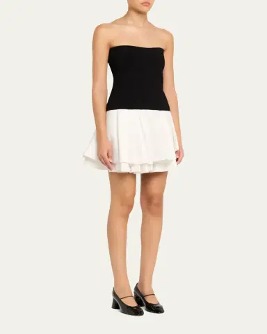 Simkhai Isabelle Strapless Drop-Waist Mini Dress | Thumbnail 4 Simkhai Isabelle Strapless Drop-Waist Mini Dress | Thumbnail 4