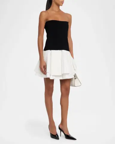 Simkhai Isabelle Strapless Drop-Waist Mini Dress | Thumbnail 8 Simkhai Isabelle Strapless Drop-Waist Mini Dress | Thumbnail 8