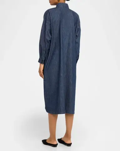 Eskandar Angle To Front Side Seam Shirt Dress With Collar | Thumbnail 7 Eskandar Angle To Front Side Seam Shirt Dress With Collar | Thumbnail 7