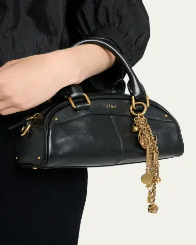 Chloé Small Bowling Top-Handle Bag in Leather | Thumbnail 2