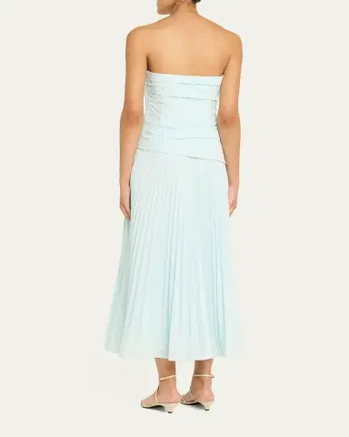 Simkhai Arie Strapless Pleated Maxi Dress | Thumbnail 3