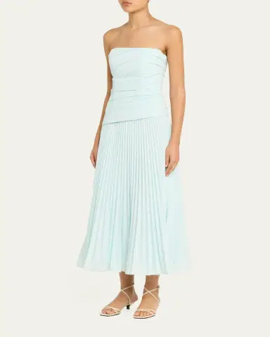 Simkhai Arie Strapless Pleated Maxi Dress | Thumbnail 4
