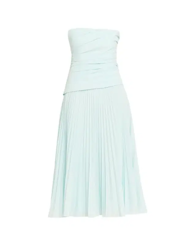 Arie Strapless Pleated Maxi Dress
