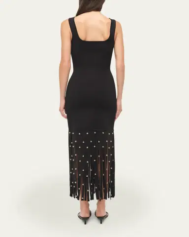 Simkhai Romelia Fringe Knit Midi Dress | Thumbnail 3