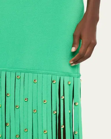 Simkhai Romelia Fringe Knit Midi Dress | Thumbnail 9