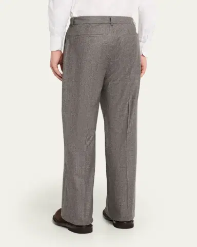 FRAME Men's Wide-Leg Flannel Trousers | Thumbnail 3 FRAME Men's Wide-Leg Flannel Trousers | Thumbnail 3