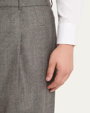 FRAME Men's Wide-Leg Flannel Trousers | Thumbnail 5 FRAME Men's Wide-Leg Flannel Trousers | Thumbnail 5