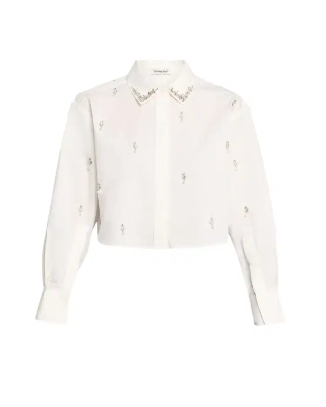 Renata Embellished Cropped Shirt