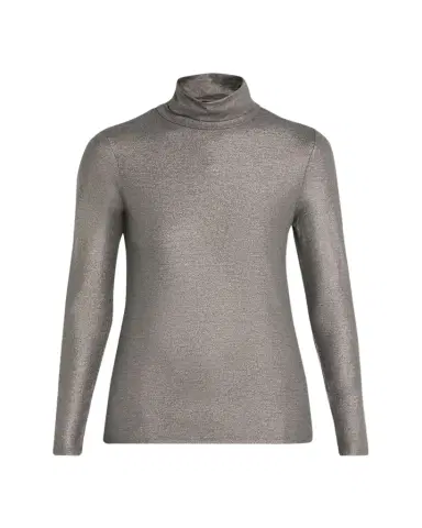 MAJESTIC FILATURES Metallic Long-Sleeve Turtleneck Top | Thumbnail 1