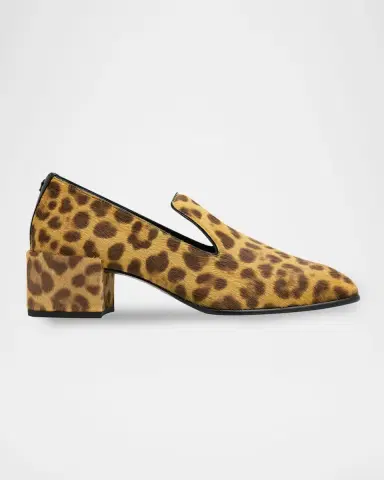 Jimmy Choo 45mm Elliot Leopard Calf Hair Loafers | Thumbnail 3 Jimmy Choo 45mm Elliot Leopard Calf Hair Loafers | Thumbnail 3