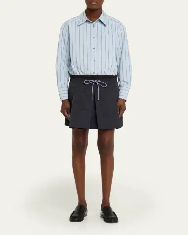 3.1 Phillip Lim Striped Cropped Button-Front Shirt | Thumbnail 2