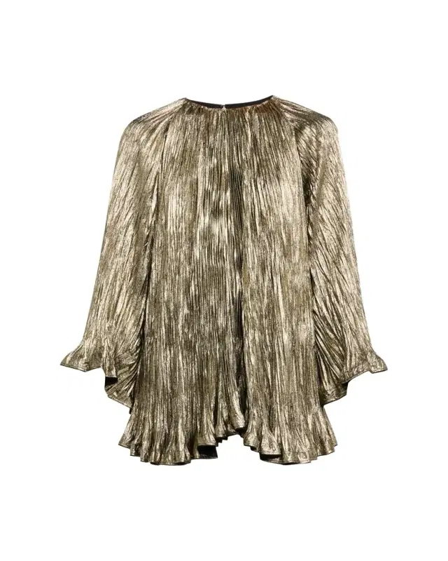 Ulla Johnson Claire Pleated Long-Sleeve Mini Dress