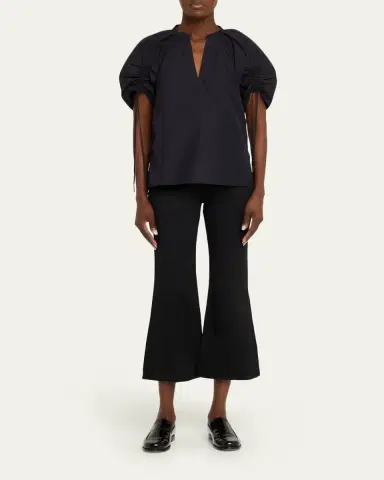 3.1 Phillip Lim Ruched Sleeve V-Neck Blouse | Thumbnail 2