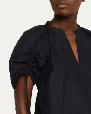 3.1 Phillip Lim Ruched Sleeve V-Neck Blouse | Thumbnail 5