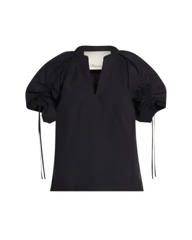 3.1 Phillip Lim Ruched Sleeve V-Neck Blouse | Thumbnail 1