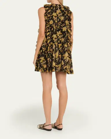Ulla Johnson Signe Cascading Ruffle Mini Dress | Thumbnail 3