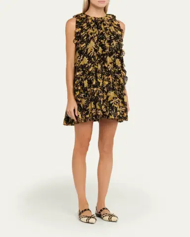 Ulla Johnson Signe Cascading Ruffle Mini Dress | Thumbnail 4