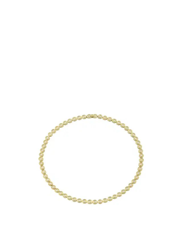 14K Gold Fluted Diamond Eternity Necklace