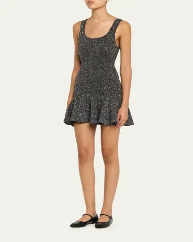 LoveShackFancy Sarajane Sequined Stretch Knit Mini Dress | Thumbnail 4 LoveShackFancy Sarajane Sequined Stretch Knit Mini Dress | Thumbnail 4
