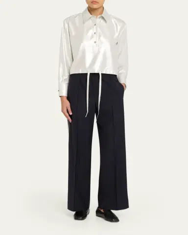 WE-AR4 The Chaplin Pinstripe Straight-Leg Trousers | Thumbnail 2