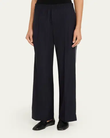 WE-AR4 The Chaplin Pinstripe Straight-Leg Trousers | Thumbnail 4