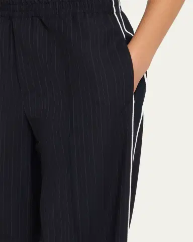WE-AR4 The Chaplin Pinstripe Straight-Leg Trousers | Thumbnail 5