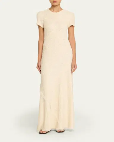 Heirlome Julia Boucle Bias Short-Sleeve Maxi Dress | Thumbnail 2 Heirlome Julia Boucle Bias Short-Sleeve Maxi Dress | Thumbnail 2