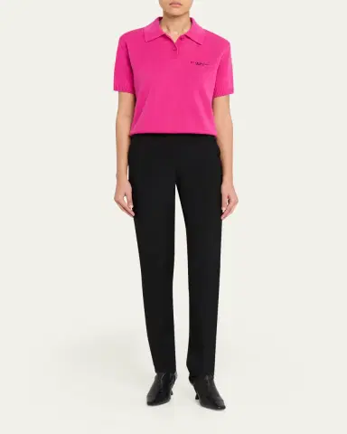 Givenchy Short-Sleeve Cashmere-Wool Polo Shirt | Thumbnail 2 Givenchy Short-Sleeve Cashmere-Wool Polo Shirt | Thumbnail 2