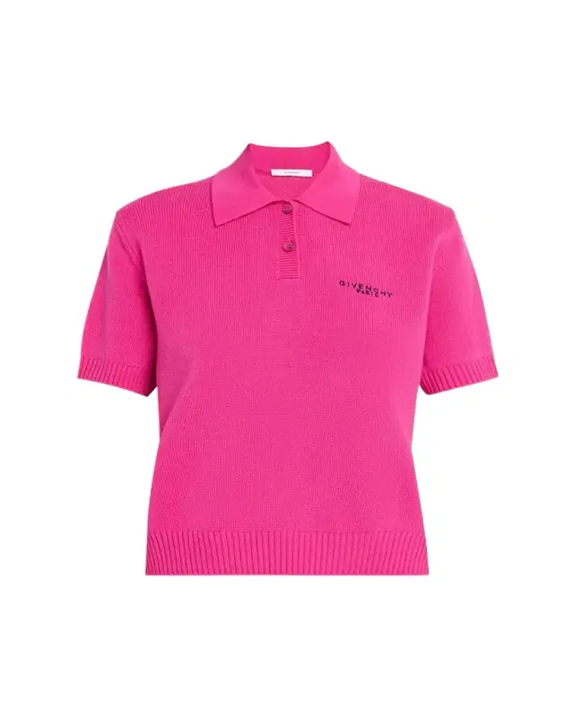 Short-Sleeve Cashmere-Wool Polo Shirt