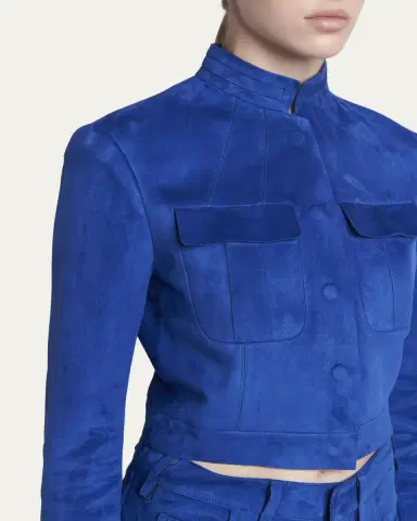 TOM FORD Soft Lamb Suede Crop Jacket | Thumbnail 5 TOM FORD Soft Lamb Suede Crop Jacket | Thumbnail 5