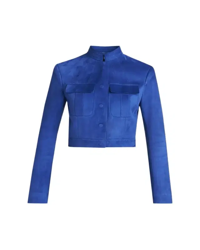 Soft Lamb Suede Crop Jacket