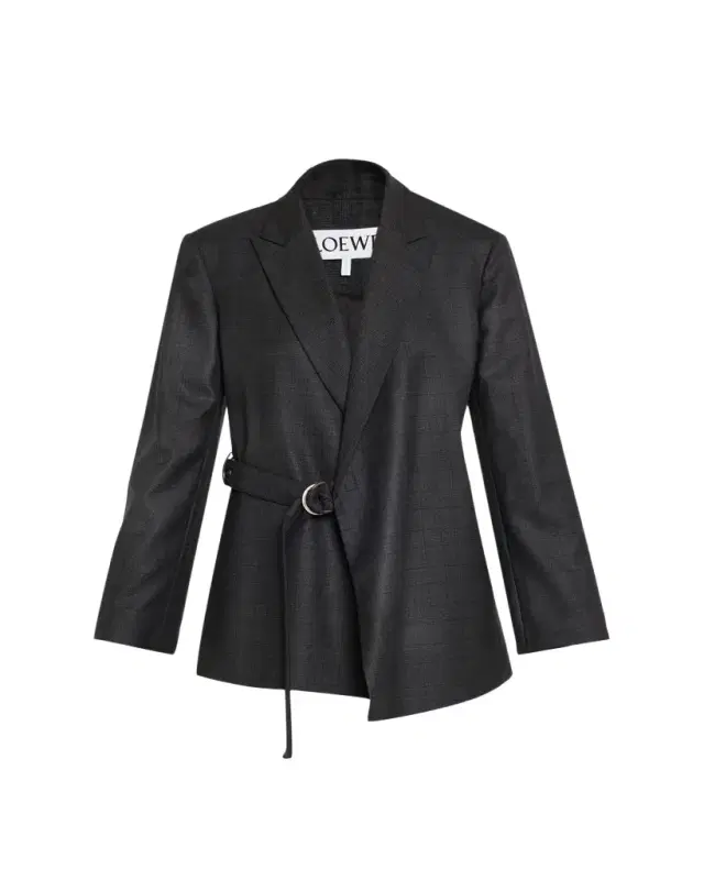 Loewe Plaid Draped Blazer