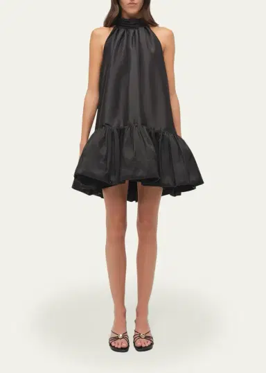 SIMKHAI Hope Taffeta Bow Tie Mini Dress | Thumbnail 2 SIMKHAI Hope Taffeta Bow Tie Mini Dress | Thumbnail 2