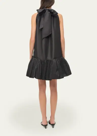 SIMKHAI Hope Taffeta Bow Tie Mini Dress | Thumbnail 3 SIMKHAI Hope Taffeta Bow Tie Mini Dress | Thumbnail 3