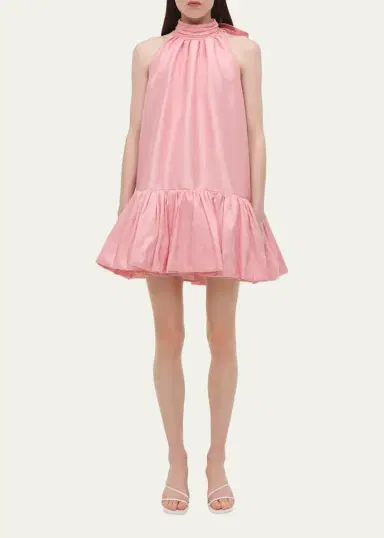 SIMKHAI Hope Taffeta Bow Tie Mini Dress | Thumbnail 6 SIMKHAI Hope Taffeta Bow Tie Mini Dress | Thumbnail 6